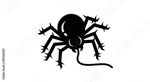 black spider silhouette with thorns