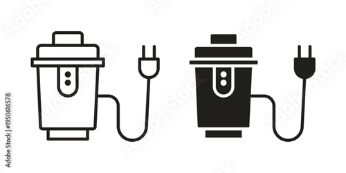 Garbage disposal icon illustration for web design. filled flat icons