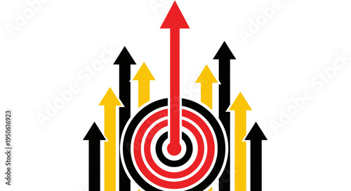 target with arrows, business success concept