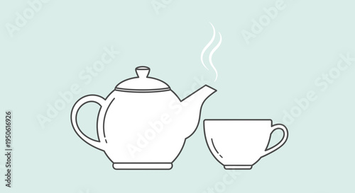 tea set, teapot and cup