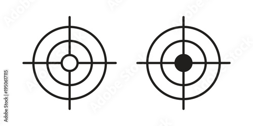 Gun target icon illustration for web design. filled flat icons