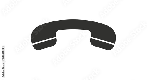 black telephone receiver icon