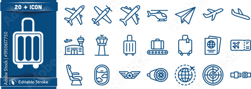 Comprehensive Set of 2D UI Icons for Web and App Design in Editable Vector Format