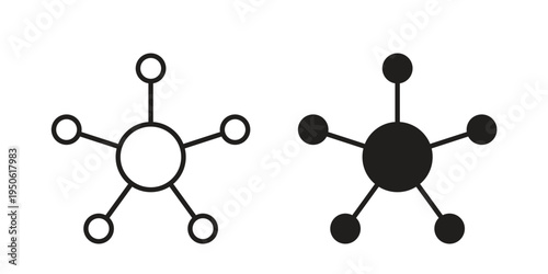 Hub icon illustration for web design. filled flat icons