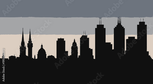 london skyline at sunset