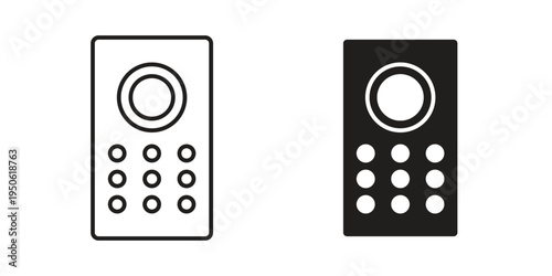 Intercom icon illustration for web design. filled flat icons