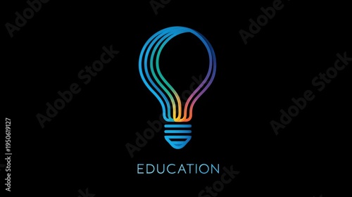 Colorful light bulb symbol representing education and ideas