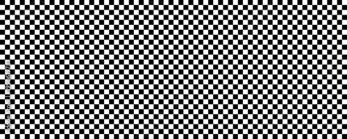 Seamless black and white checkered texture, resembling a chessboard or a racing finish flag. Classic geometric pattern for backgrounds, apparel design, or surface visualization.
