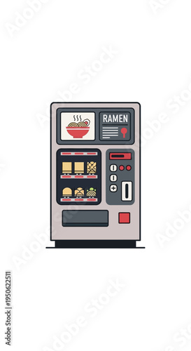 Ramen Vending Machine: Instant Noodle Soup Dispenser, Modern Food Technology