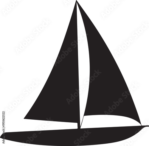 Elegant sailboat gliding on calm waters under a clear sky