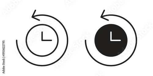 Past icon illustration for web design. filled flat icons