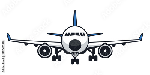 Airplane preparing for flight, representing global travel, logistics, business, and vacation