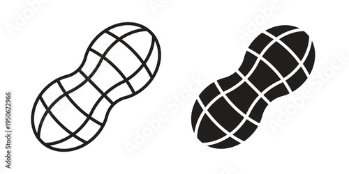 Peanut icon illustration for web design. filled flat icons