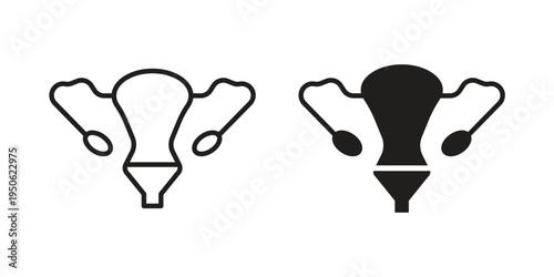 Pelvic inflammatory disease icon illustration for web design. filled flat icons