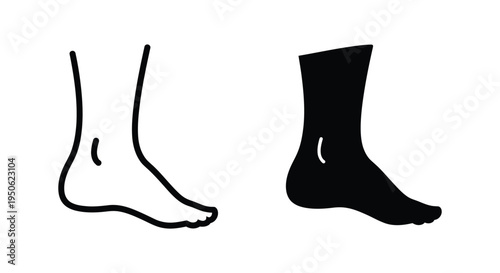 Foot Outline Silhouette Healthcare Medical