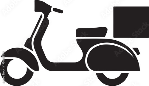 Delivery scooter with storage compartment for urban logistics and quick transport