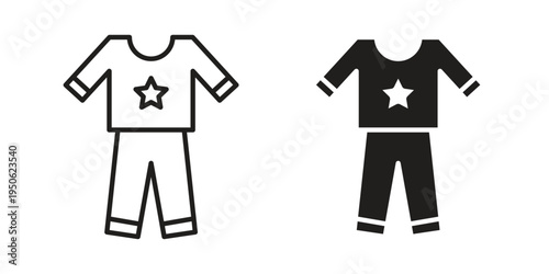 Pijama icon illustration for web design. filled flat icons