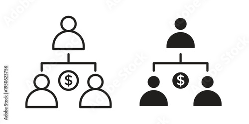 Ponzi scheme icon illustration for web design. filled flat icons