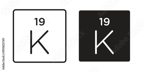 Potassium icon illustration for web design. filled flat icons