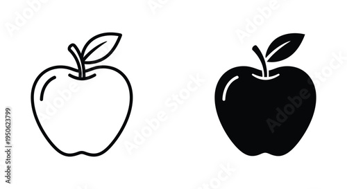 Apple Icon Silhouette Vector