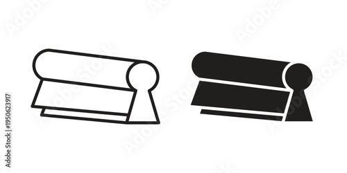 Print screen icon illustration for web design. filled flat icons