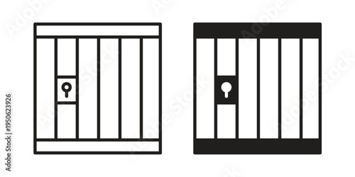 Prison icon illustration for web design. filled flat icons