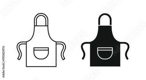 Apron Icon Pair Commercial Graphics