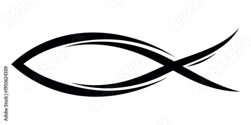Ichthus symbol illustrating Christian faith, religion, and spirituality, a powerful graphic icon for beliefs and worship
