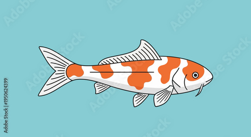 Orange and White Koi Fish Swimming in Clear Water