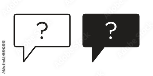Question icon illustration for web design. filled flat icons