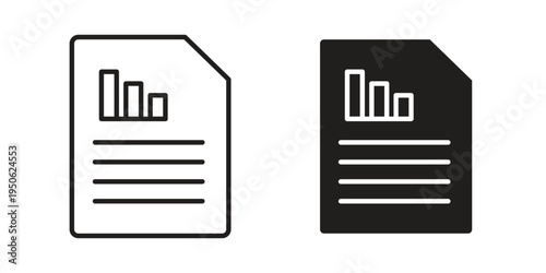 Quarterly report icon illustration for web design. filled flat icons