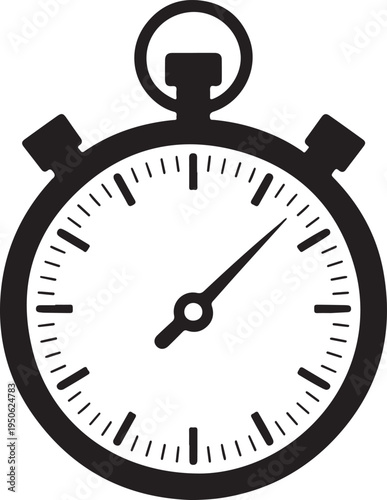 Classic stopwatch with black and white design for timing activities