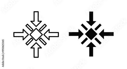 Arrows Converge Center Focus Concept Commercial