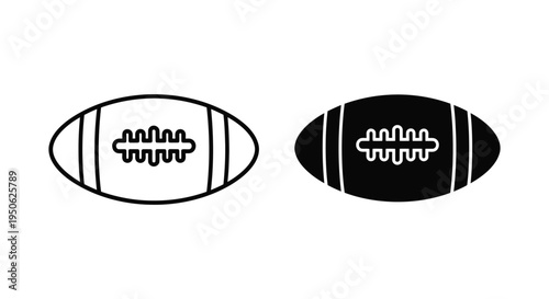 Football Icon Set Sports Game Commerce