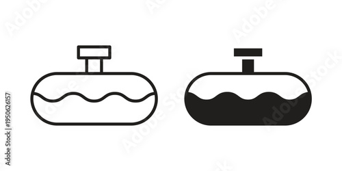 Sewerage tank icon illustration for web design. filled flat icons