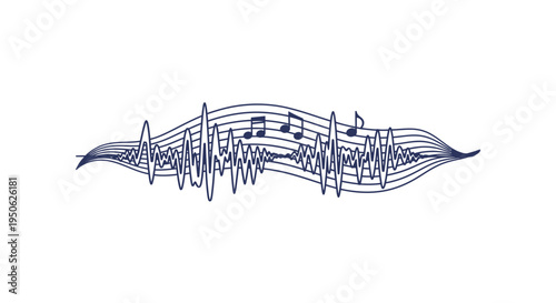 music waveform, sound wave, audio visual