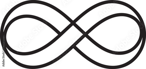 Infinity symbols. Eternal, limitless, endless, life logo or tattoo concept. one line art icon drawing vector
