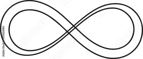 Infinity symbols. Eternal, limitless, endless, life logo or tattoo concept. one line art icon drawing vector