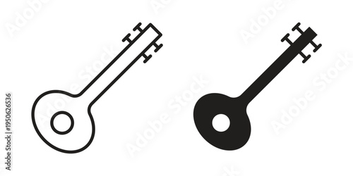 Sitar icon illustration for web design. filled flat icons