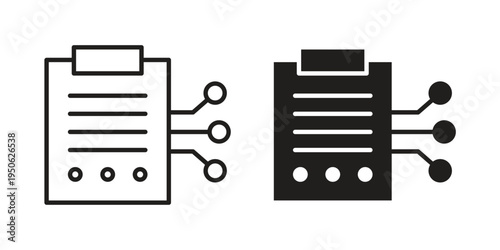 Smart contract icon illustration for web design. filled flat icons