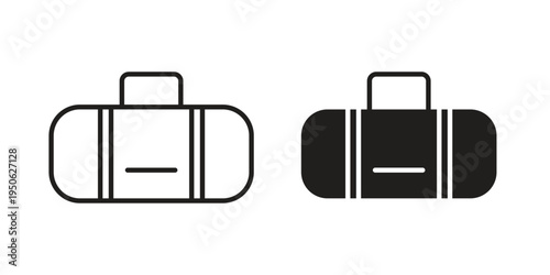 Sports bag icon illustration for web design. filled flat icons