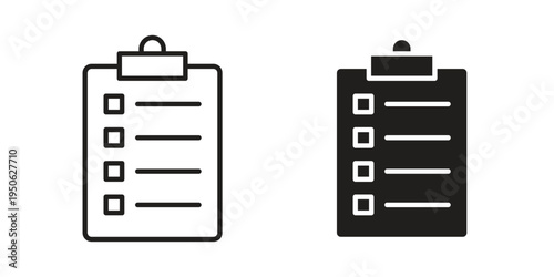 Survey icon illustration for web design. filled flat icons