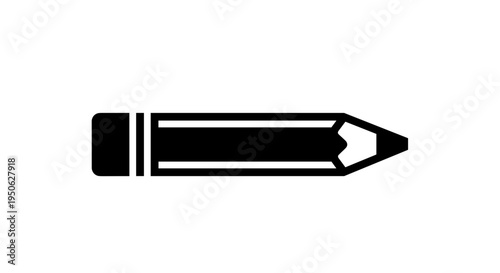 Black pencil icon with eraser.