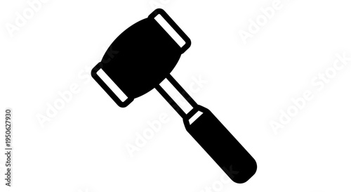 Black silhouette of a hammer tool.