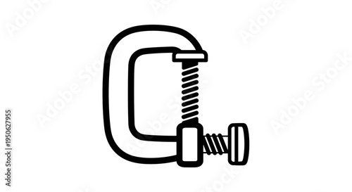 C clamp with screw and handle.