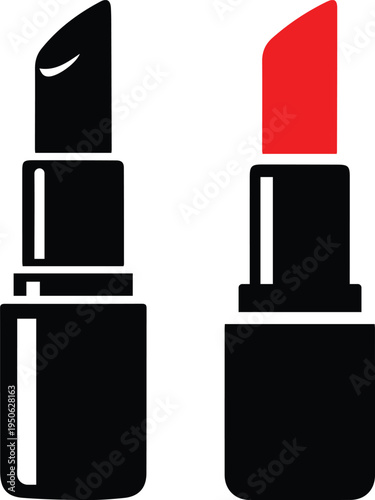 Stylish Lipstick Cosmetic Icon for Beauty Branding Logo Makeup App Design, vector illustration