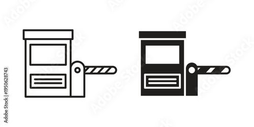 Toll road icon illustration for web design. filled flat icons