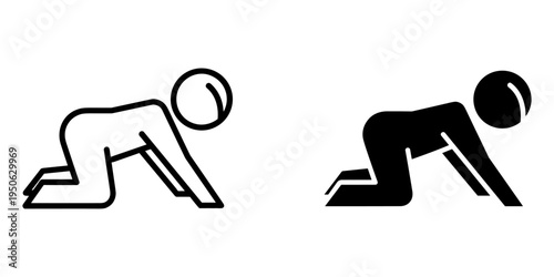 man doing push-ups and sit-ups exercise flat design vector illustration