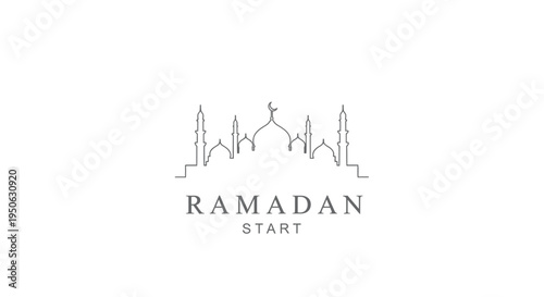 ramadan start logo, muslim holiday symbol