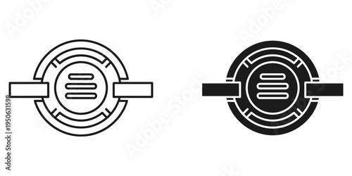 target icon with concentric circles and arrow flat design vector illustration